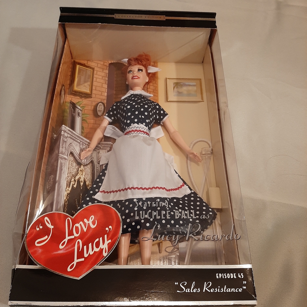 Vintage 2004 Episode 45 I Love Lucy Doll in Polka Dot Dress 13.5"